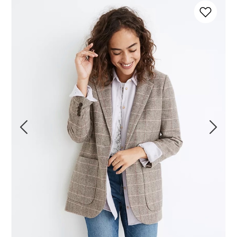 Madewell Larsen Blazer in Plaid, Small